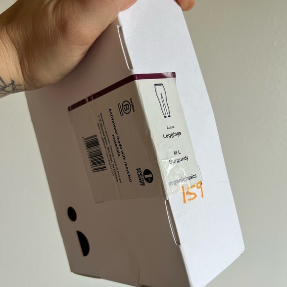 NWT Organic Basics Active Leggings in Burgundy High Rise Women's Tights Sz M-L - Picture 16 of 16